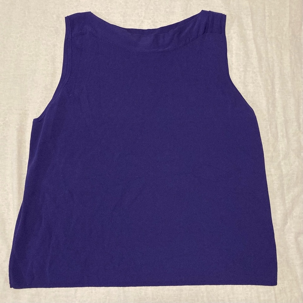 Sag Harbor Woman‎ Purple Sleeveless Knit Top